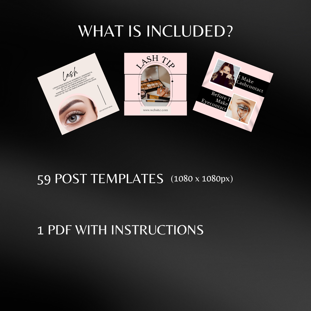 Glam Lash Tech Collection: Stunning Templates for Eyelash Artists
