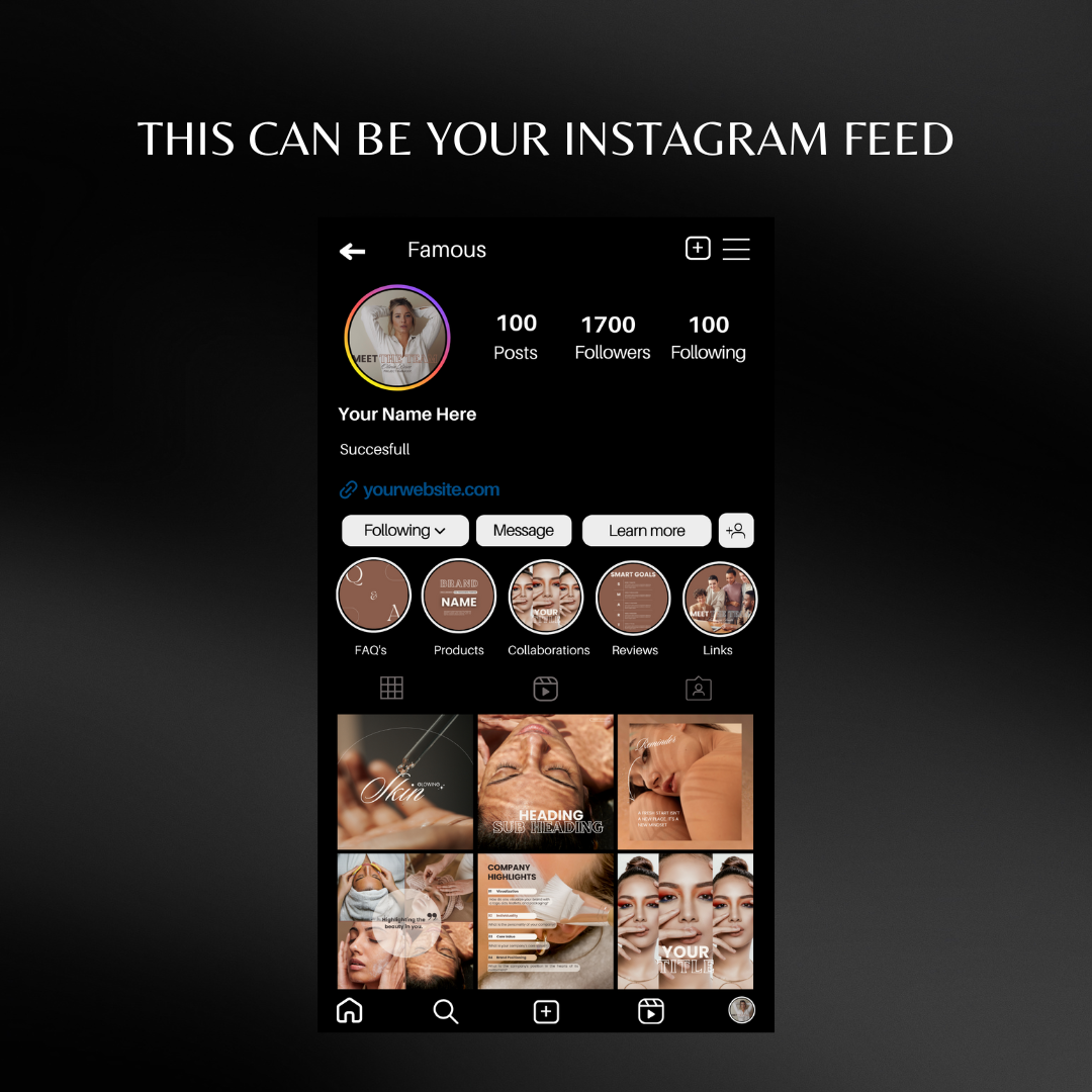Luxury Templates Esthetician Instagram