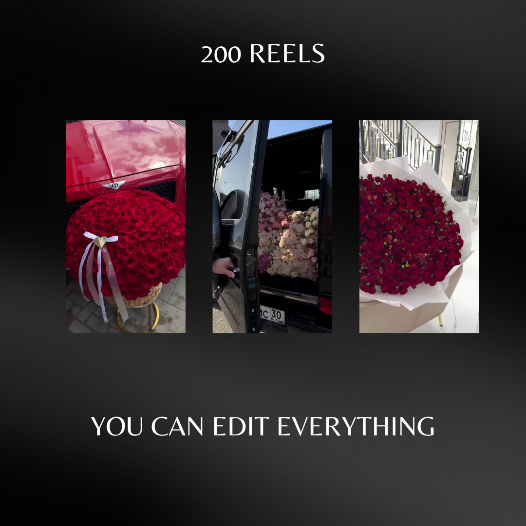 Valentines Day Video 200 Reels Luxury Instagram Tiktok Video Bundle Reel Template Editable Canva Reel Faceless Digital Marketing